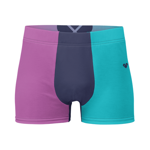 Turquoise & Fucsia Pink Dual Boxer Briefs | Men