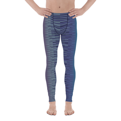 Men's Sporty Yoga Leggings in Slate Blue