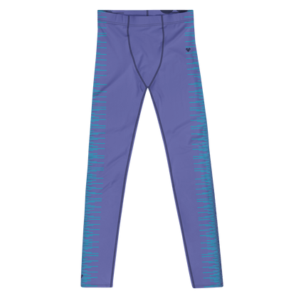 Men's designer leggings in periwinkle and turquoise from CRiZ AMOR