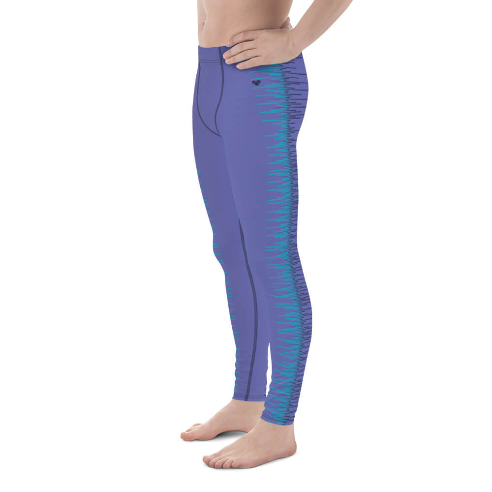 Model wears matching Amor Dual Collection: Periwinkle Dual Leggings 