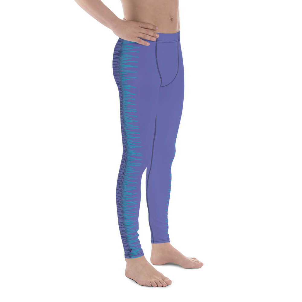 Men's activewear: Periwinkle Dual Leggings from CRiZ AMOR's Amor Dual Collection