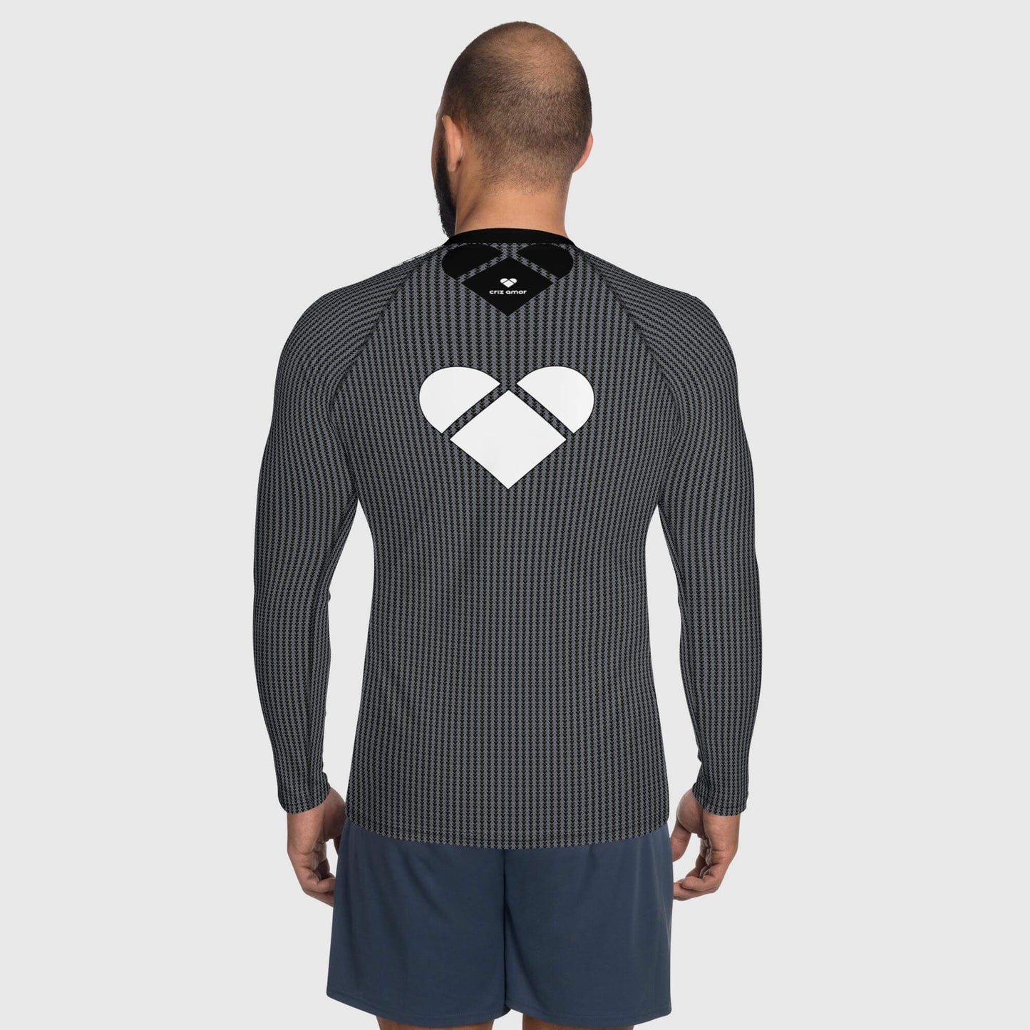 Versatile Lovogram Rash Guard, Perfect for Sports & Casual Wear |, big white heart