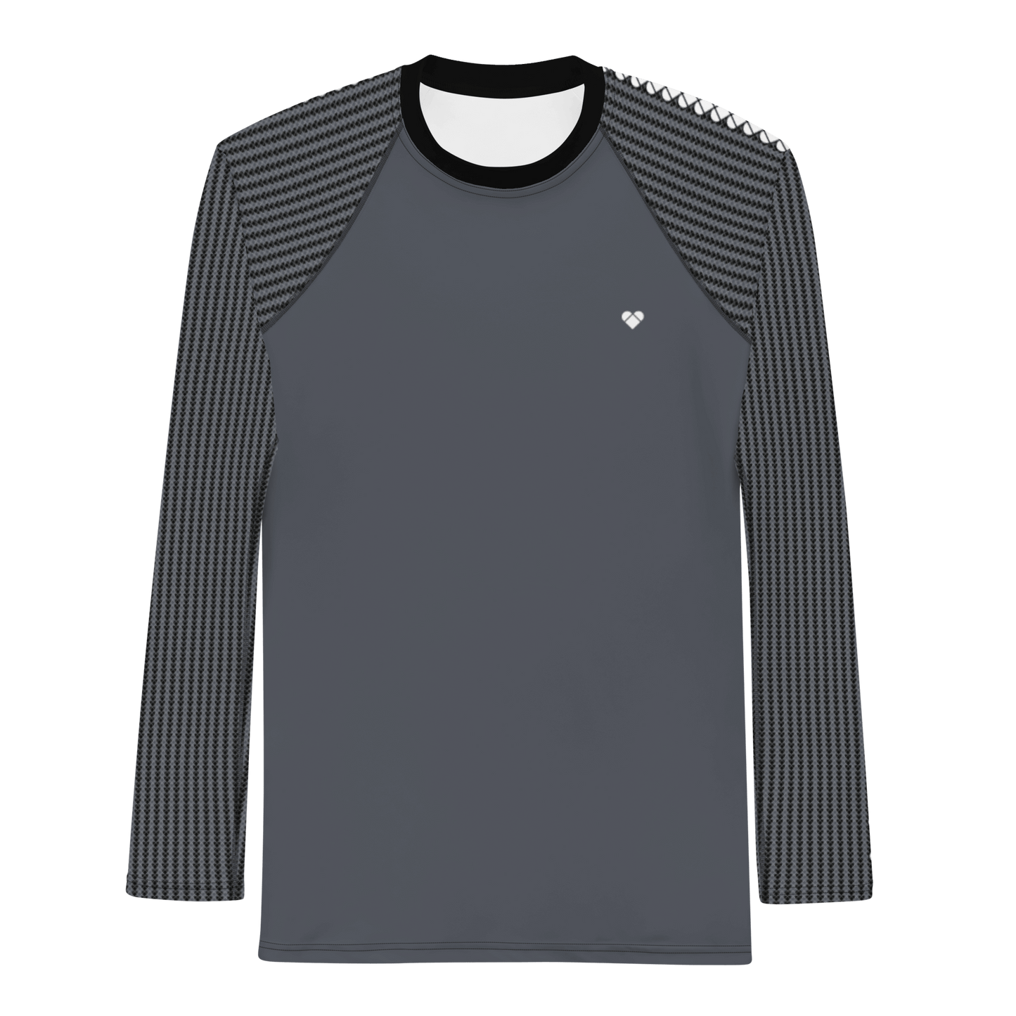 CRiZ AMOR's Charcoal Lovogram Rash Guard | Men | Designer Sports Wear