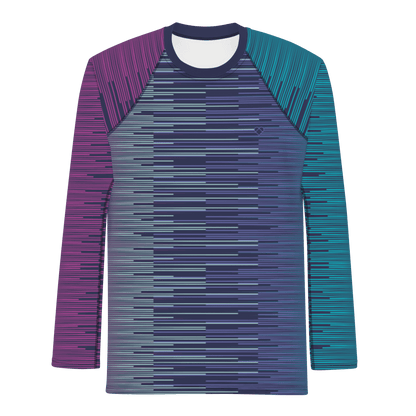 Dark Slate Blue Dual Rash Guard with Mint, Pink, and Turquoise Accents for Men