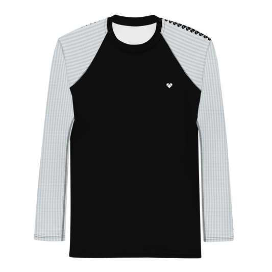 CRiZ AMOR's Light Gray Lovogram Rash Guard | Men's Sports Wear