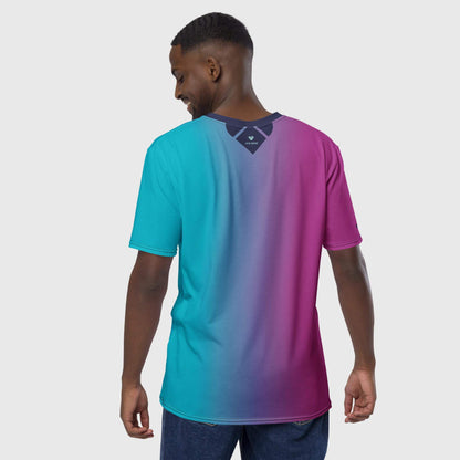 Casual Date or Movies: Men's Turquoise & Fuchsia Shirt