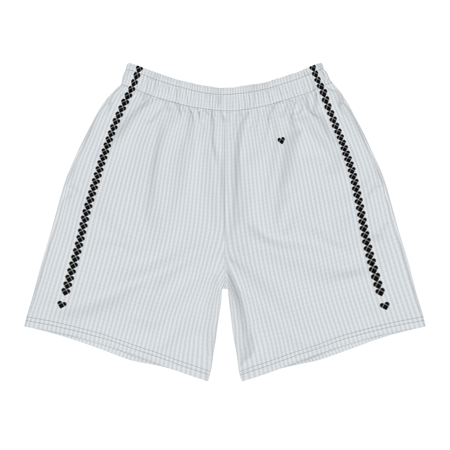 Distinctive Heart Stripe on Light Gray Lovogram Sport Shorts, CRiZ AMOR