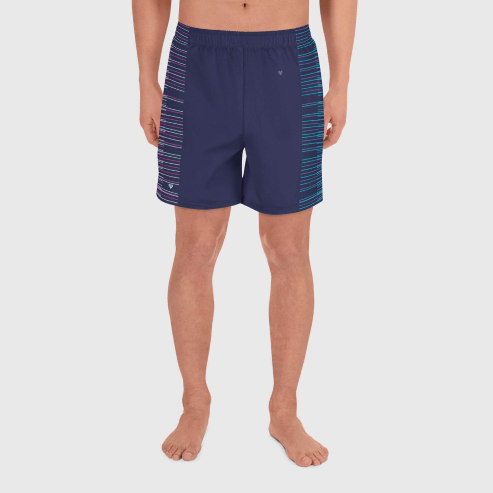 Unleash your inner athlete with CRiZ AMOR's Dual Sport Shorts in Slate Blue