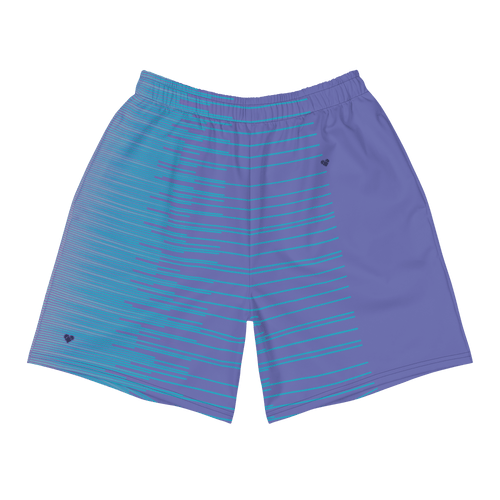 Periwinkle Stripes Dual Sport Shorts | Men