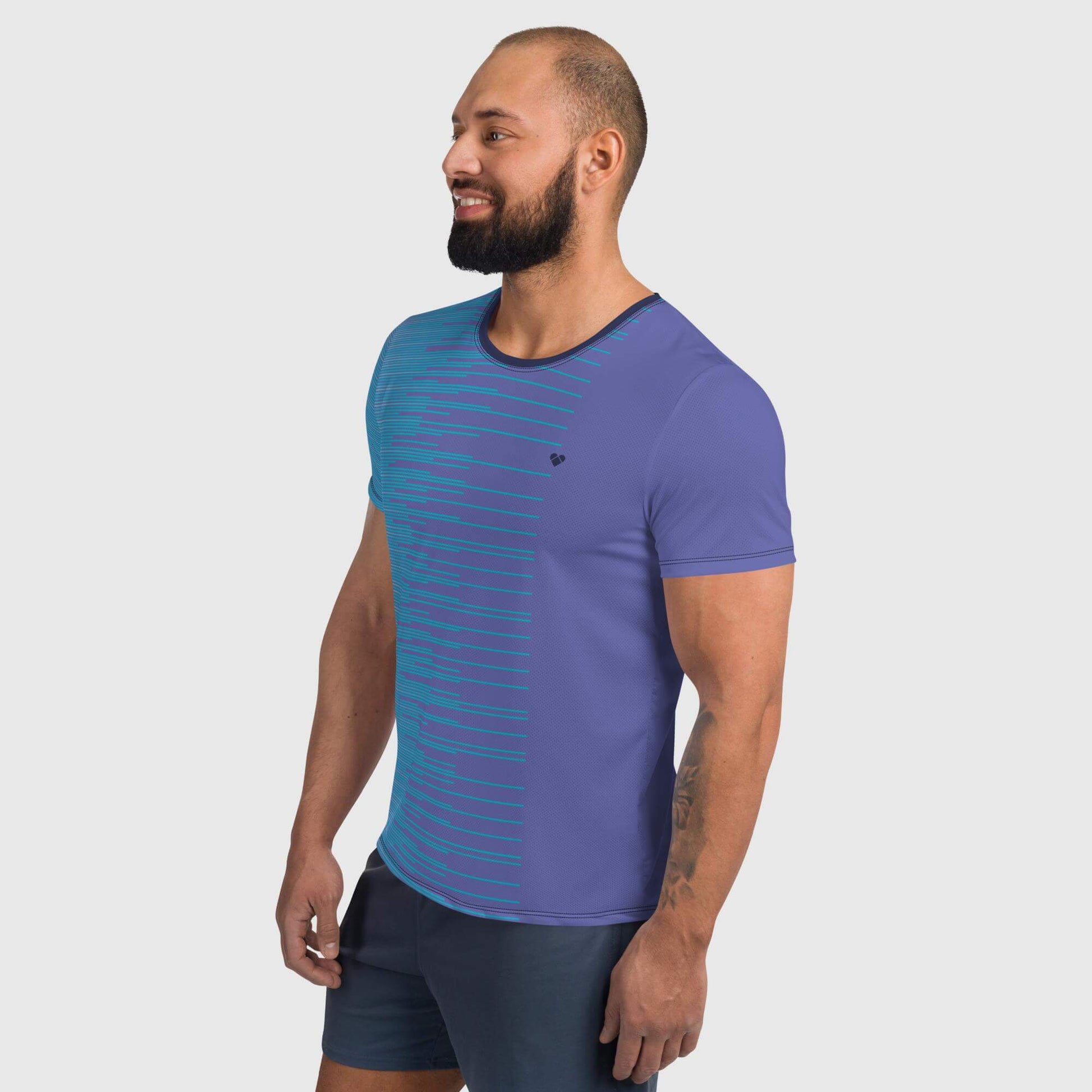 Gradient Turquoise Sport Shirt | CRiZ AMOR Men's Fashion