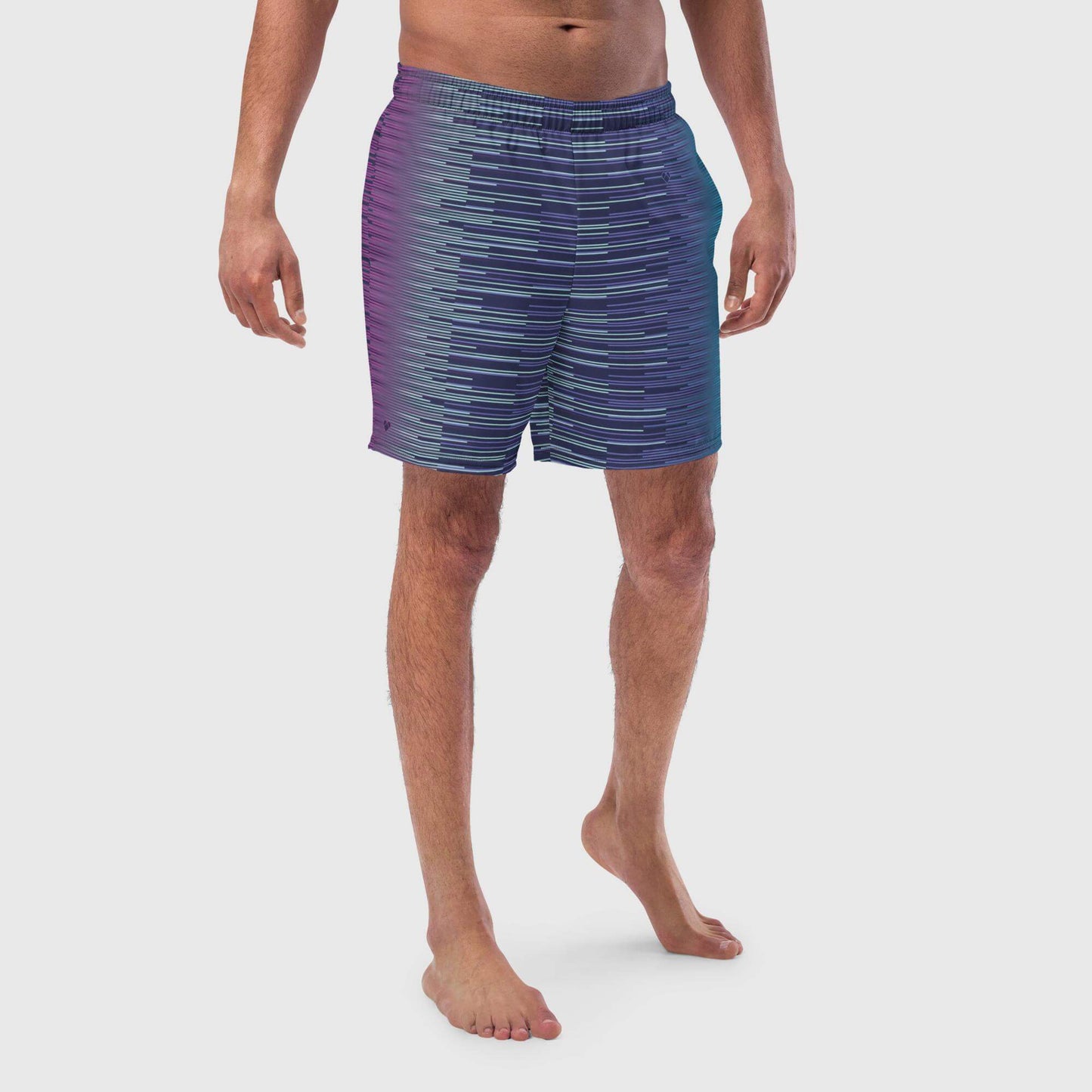 Men's Designer Swimwear: Dark Slate Blue Stripes
