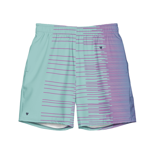 Mint Stripes Dual Swim Trunks | Men