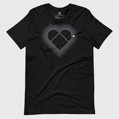 Heart Logo Tee in Black: A CRiZ AMOR Statement Piece