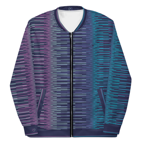 Bomber Jacket Azul Obscuro Dual Stripes | Genderless