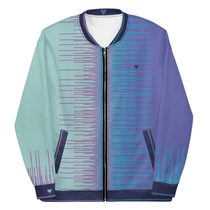 Periwinkle Mint Fusion Bomber Jacket | CRiZ AMOR Unisex Fashion