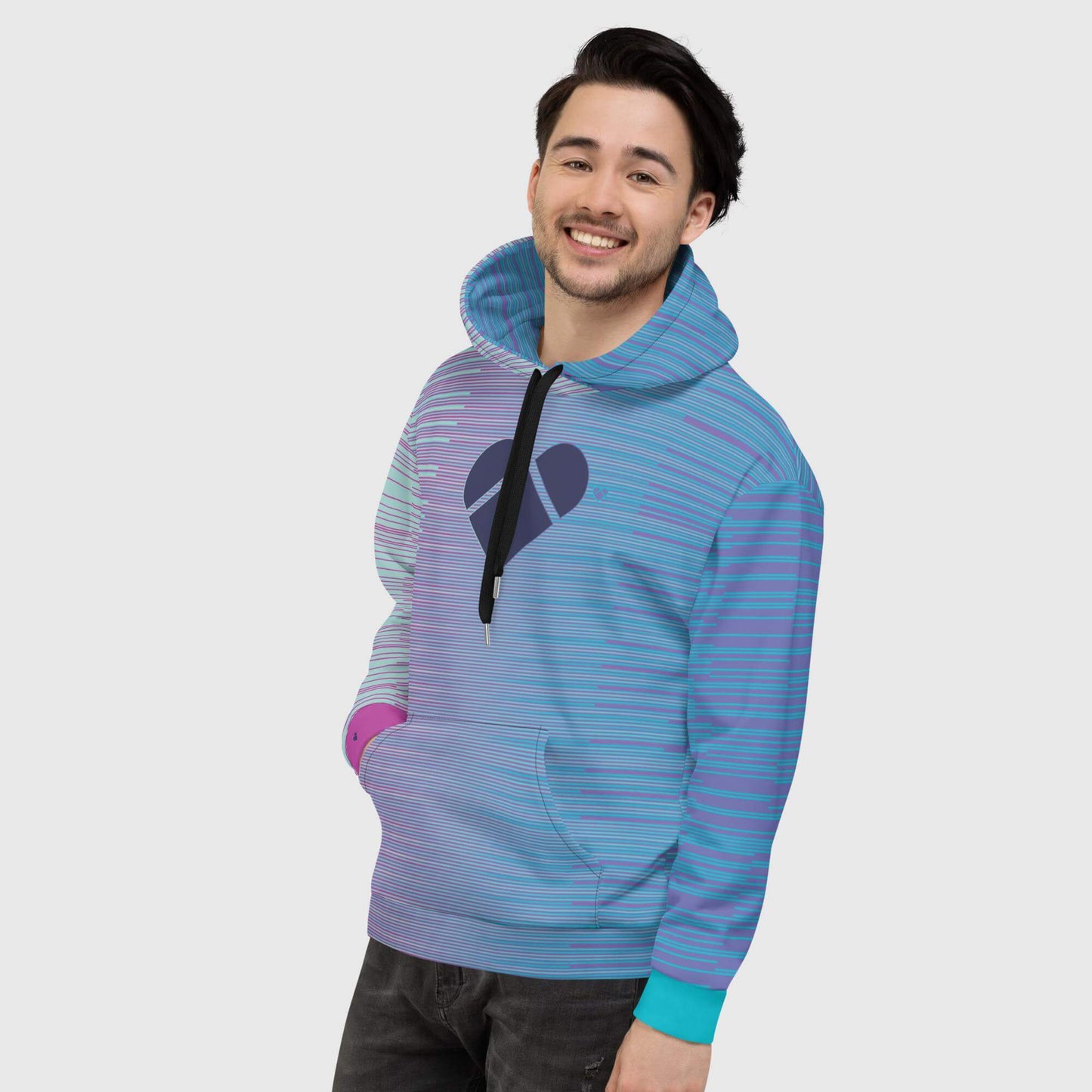 Vibrant Dual Stripes Hoodie - Amor Dual Collection