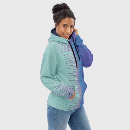 Periwinkle Mint Amor Dual Hoodie: A two-sided hoodie in playful colors