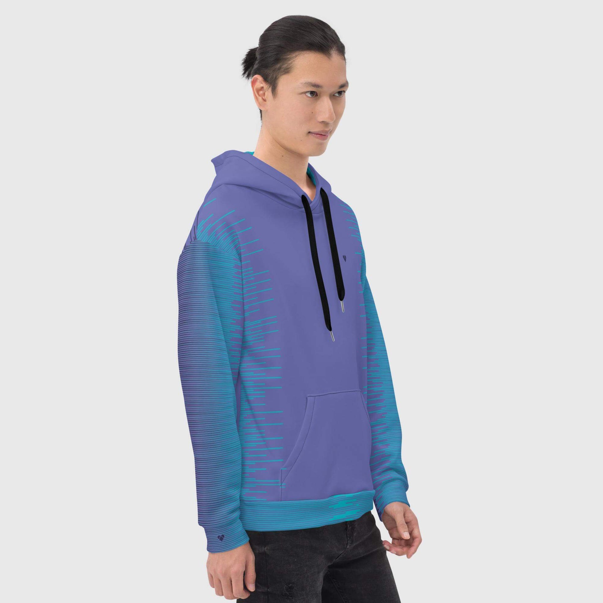 Turquoise gradient hoodie - Mix and match attire