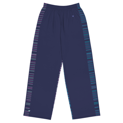 Slate Blue Dual Pants - Wide Leg Comfort by CRiZ AMOR