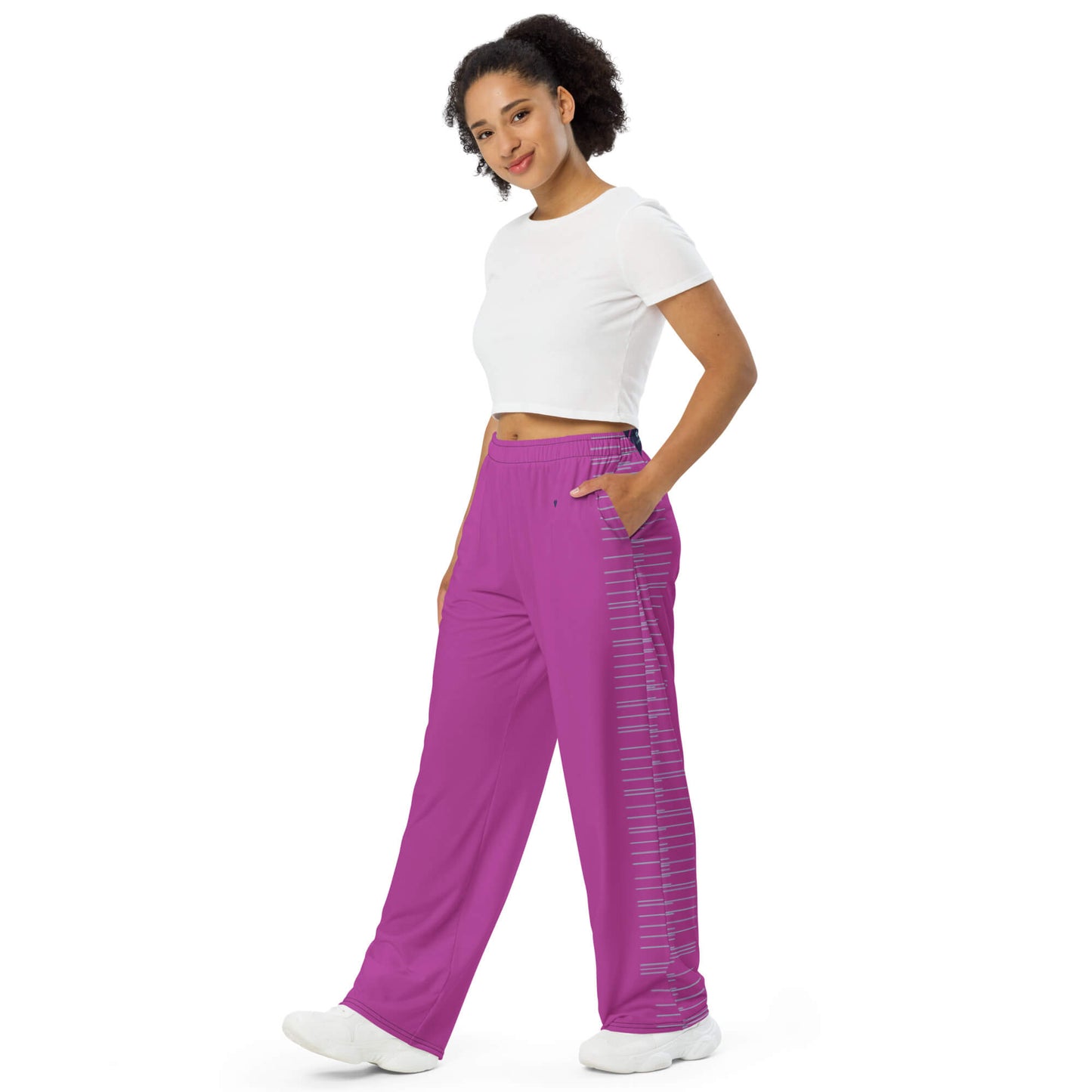 Wide-Leg Fucsia Pink Dual Pants for Comfort and Style