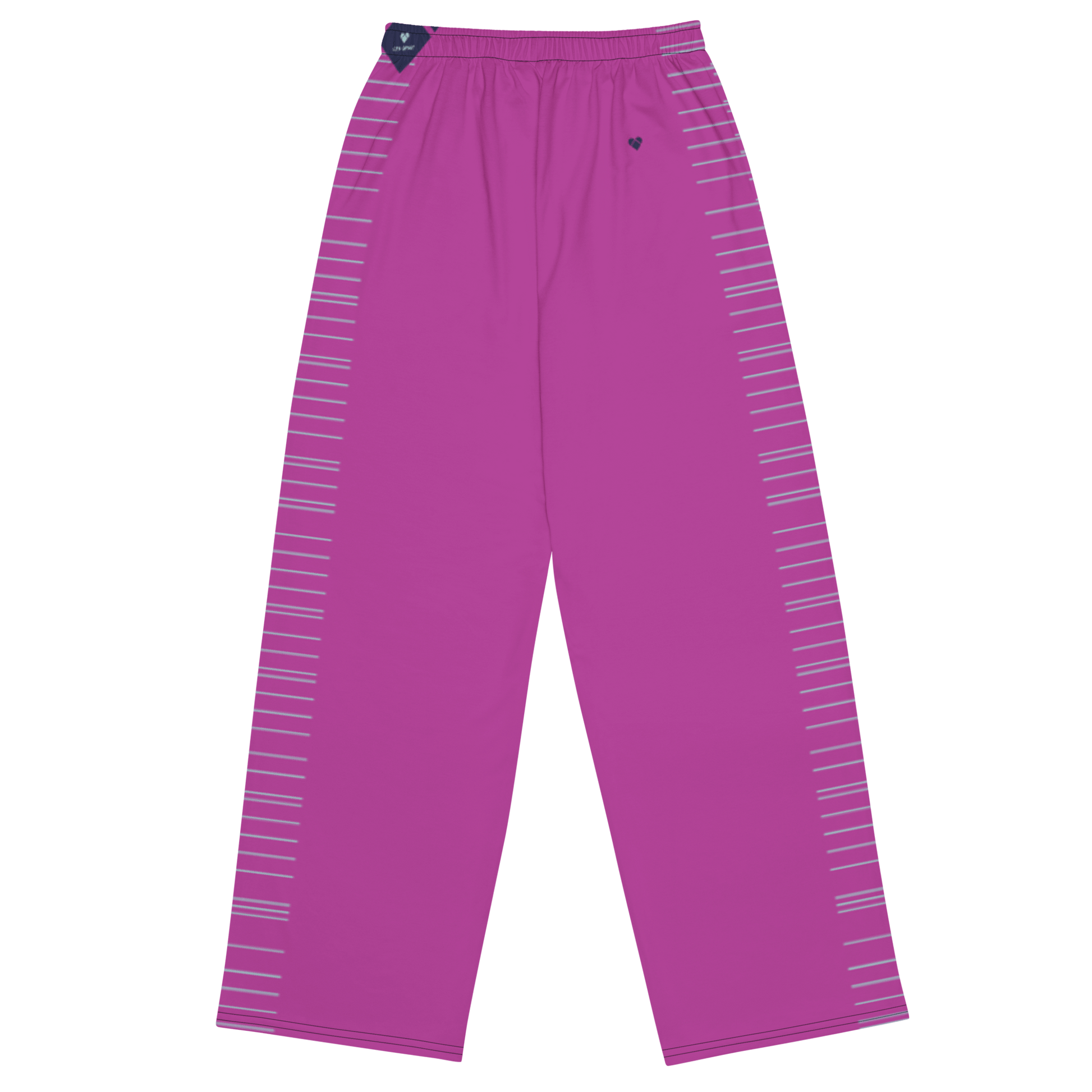 CRiZ AMOR Genderless Pants - Bold Fucsia and Mint Stripes