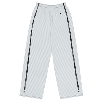 Light Gray Lovogram Pants with Heart Pattern