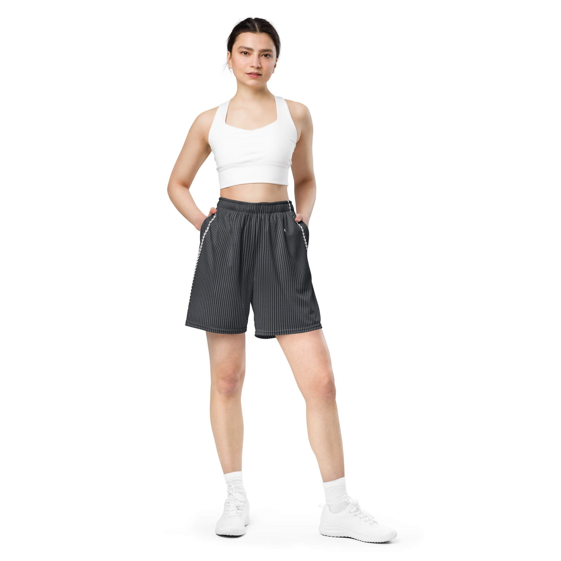 Unique Lovogram Design on Black Genderless Shorts