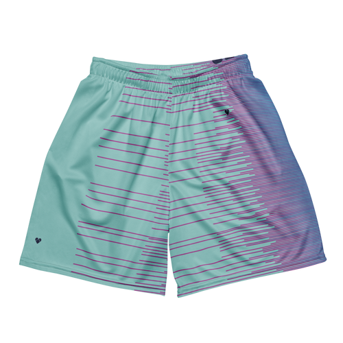 Mint Stripes Dual Jersey Shorts | Genderless
