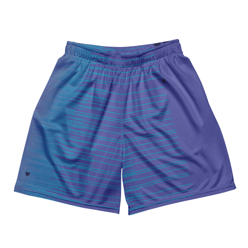 Periwinkle Stripes Dual Jersey Shorts | Genderless