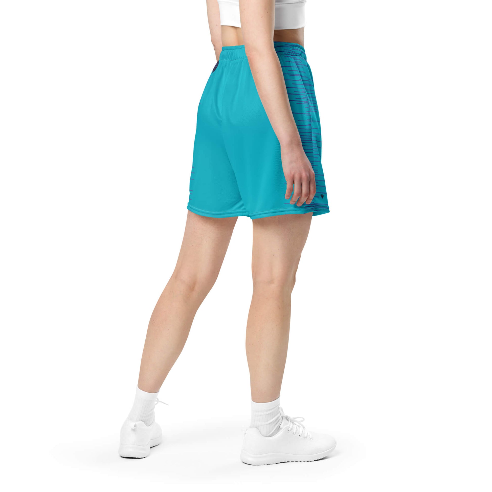 Turquoise Dual Mesh Shorts - Unisex fashion by CRiZ AMOR