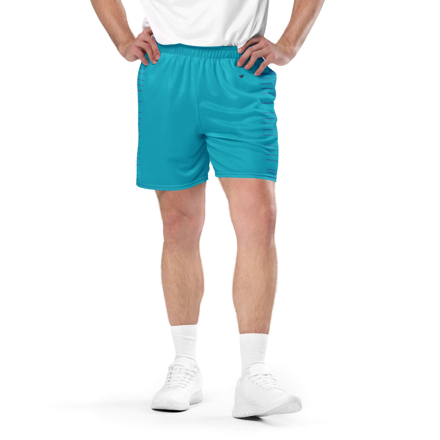 Confidence and charm in Turquoise Dual Mesh Shorts - CRiZ AMOR's love