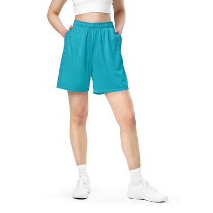 CRiZ AMOR's Turquoise Dual Mesh Shorts