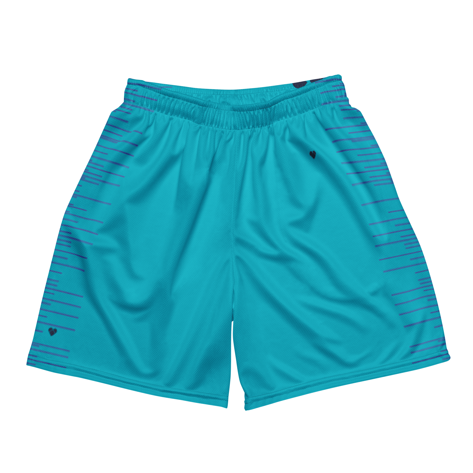Turquoise Dual Mesh Shorts - Unleash your style with CRiZ AMOR's genderless comfort