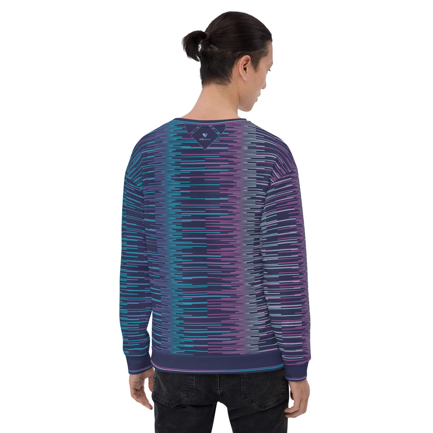 Dark Slate Blue Gradient Sweatshirt from CRiZ AMOR's Amor Dual Collection