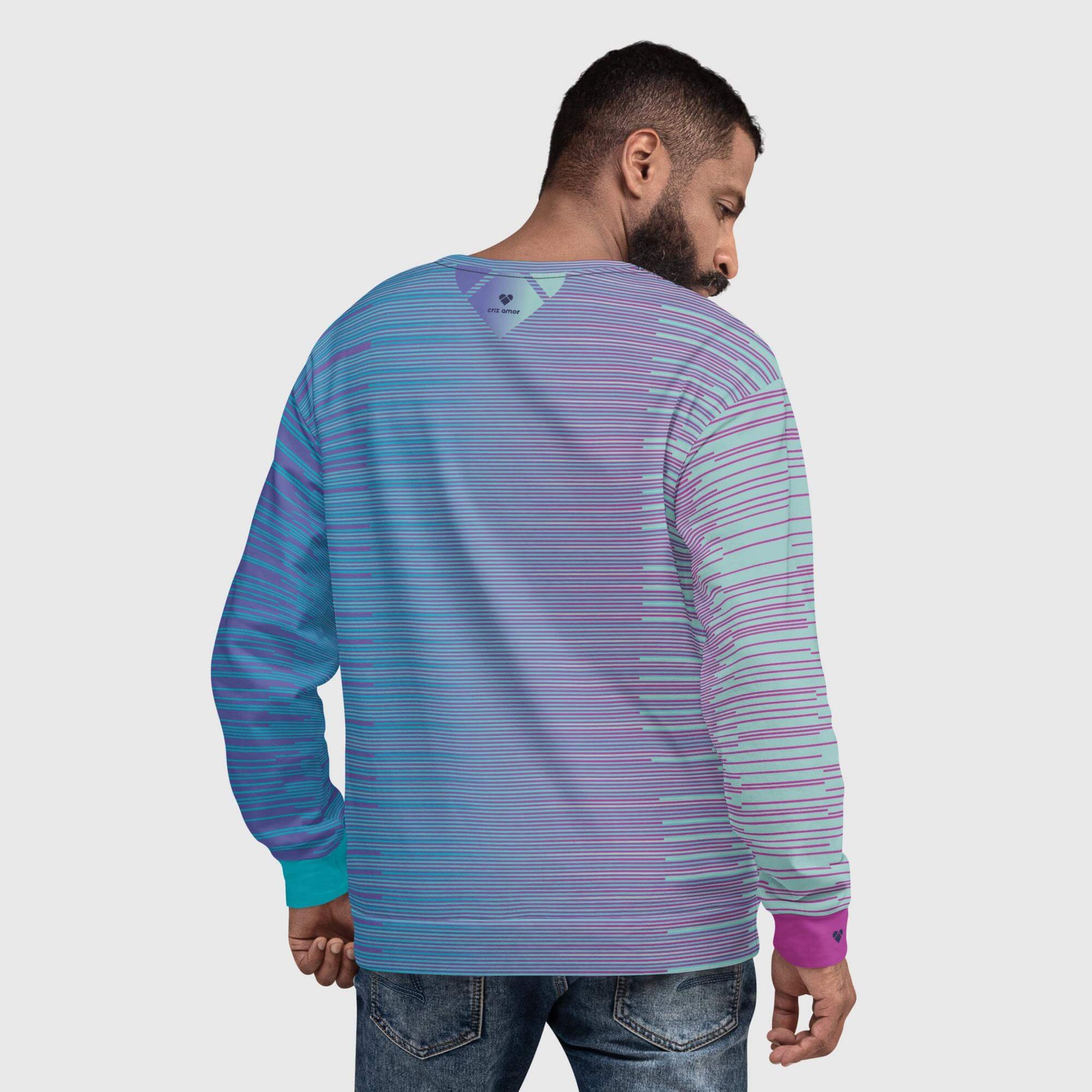 Striped Heart Sweatshirt, Genderless, Amor Dual Collection