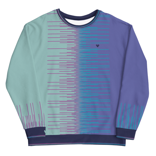 Periwinkle Mint Fusion Sweatshirt, CRiZ AMOR's Genderless Attire