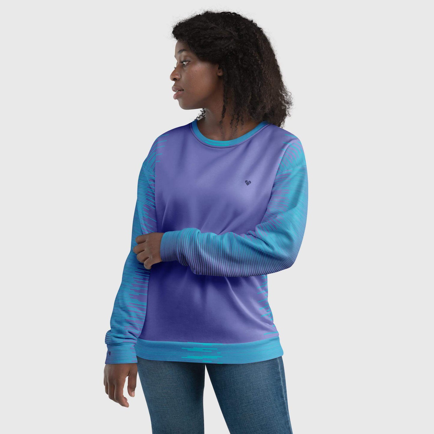 Stylish Sweatshirt with Gradient Design - CRiZ AMO