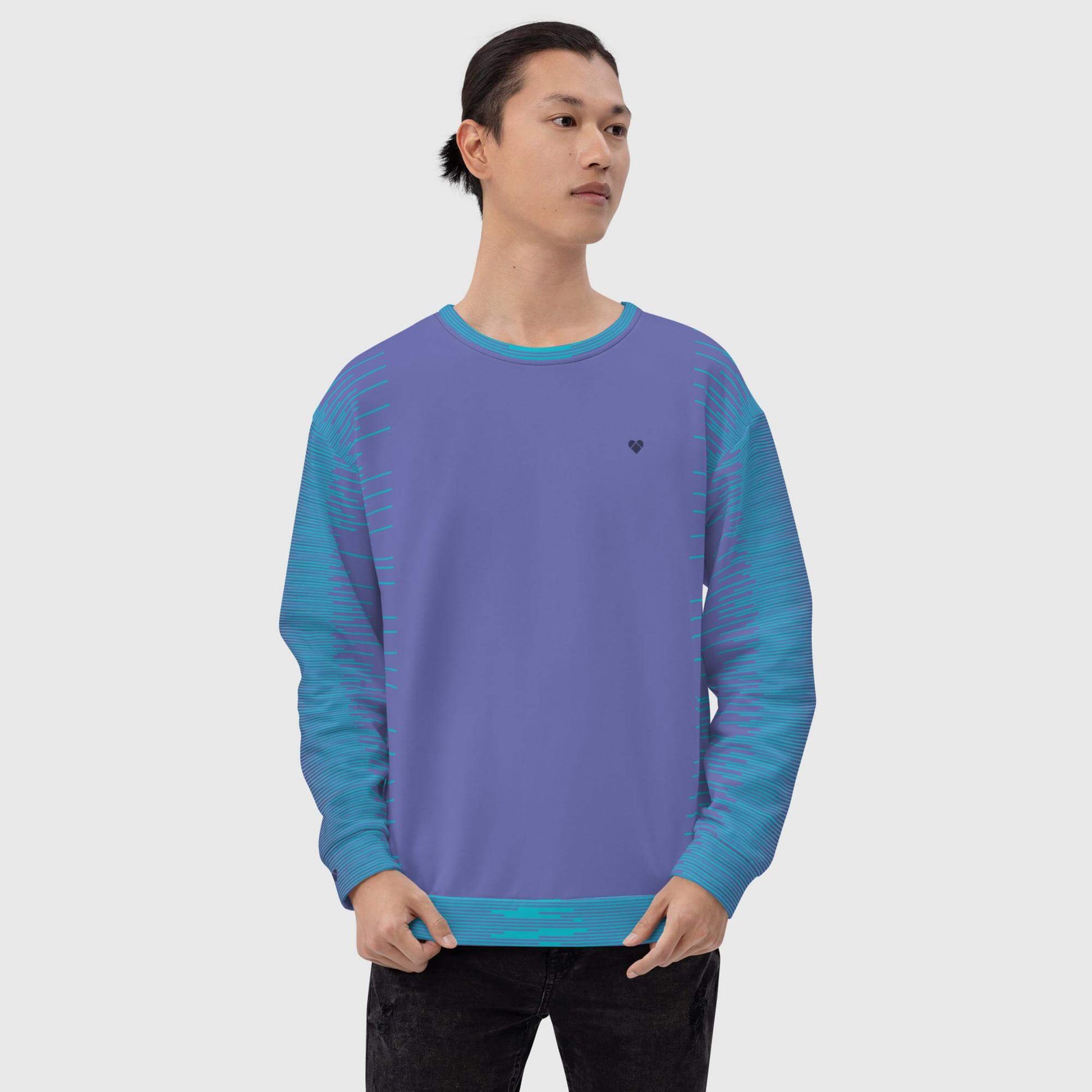 Periwinkle and Turquoise Sweatshirt - Amor Dual Collection