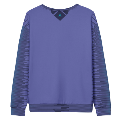 Inclusive Genderless Sweatshirt by CRiZ AMOR - Periwinkle & Turquoise