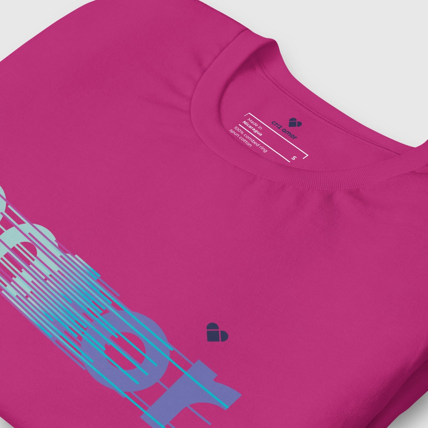 Amor Dual Collection Tee - Vibrant Fucsia Pink