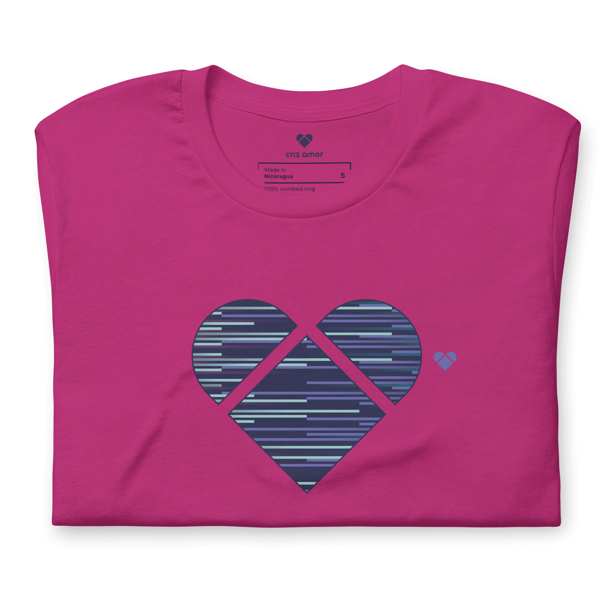 Genderless Fashion: Fucsia Pink Tee with Heart Design