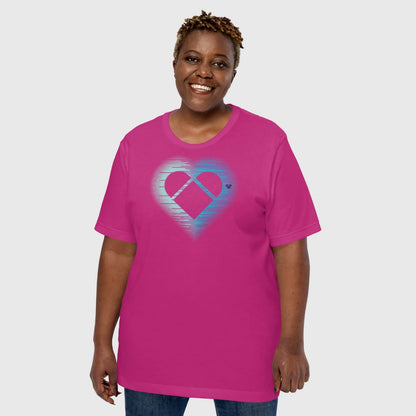Pink Tee with Dual Heart Aura Design by CRiZ AMOR