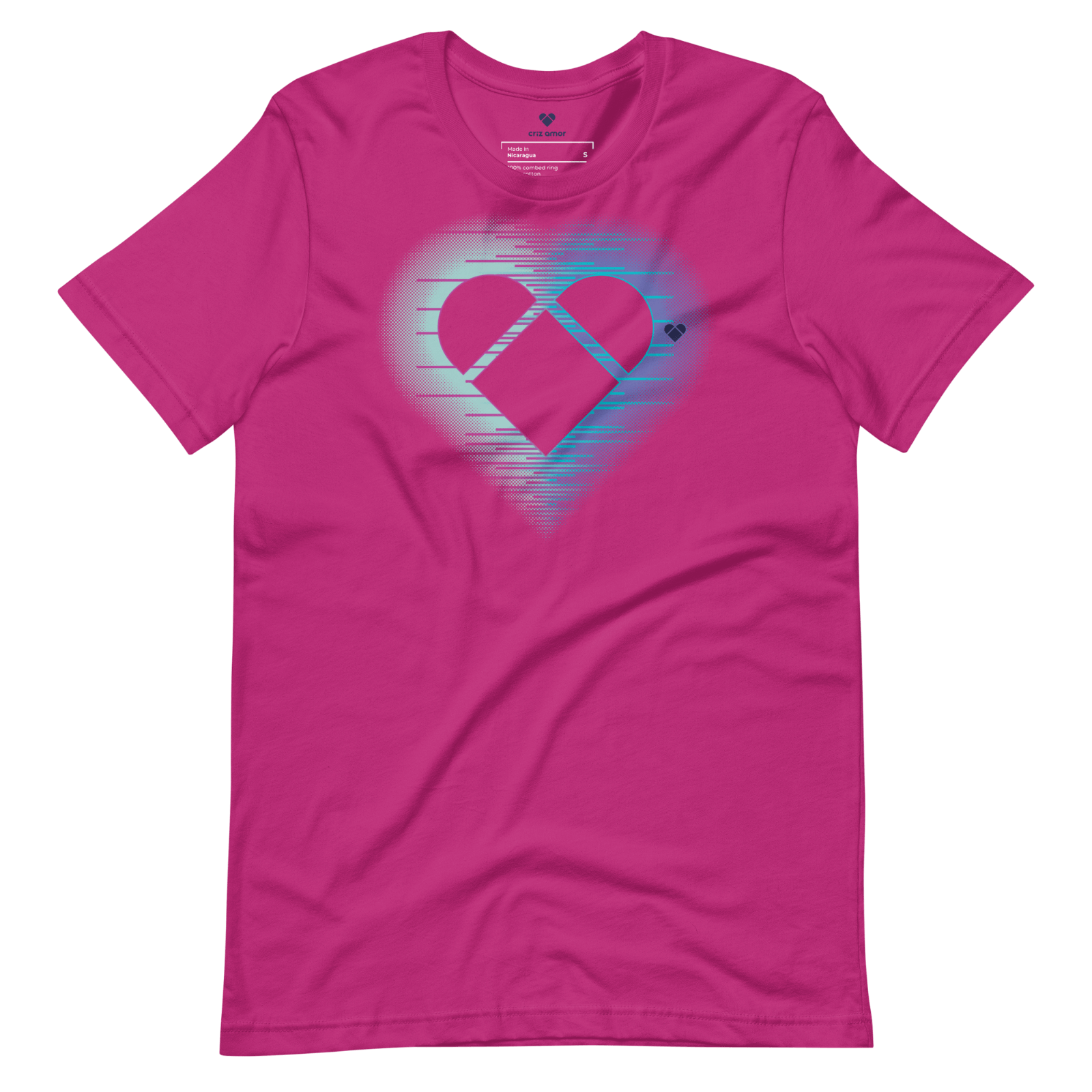 Versatile Pink Tee with Heart Logo for Every Day