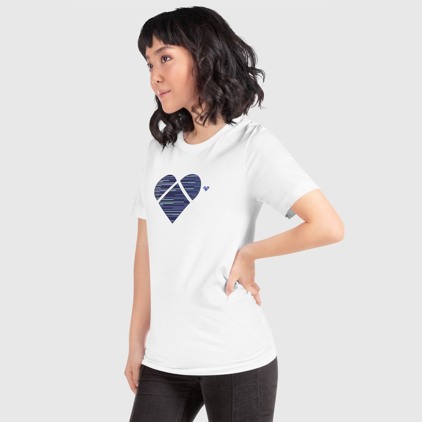 CRiZ AMOR's Amor Dual Collection: White Tee with Hearts