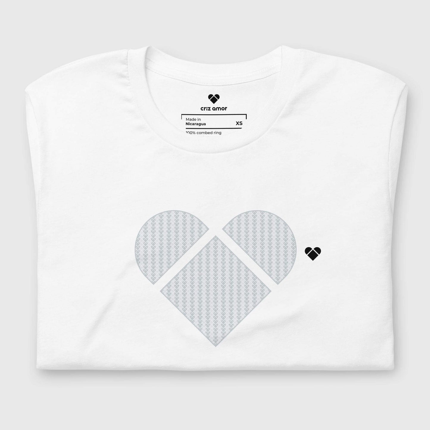 Inclusive Fashion: White Tee with Lovogram Heart by CRiZ AMOR