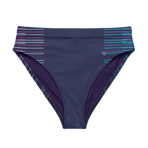 Bikini Bottom Azul Obscuro de Talle Alto | Mujer