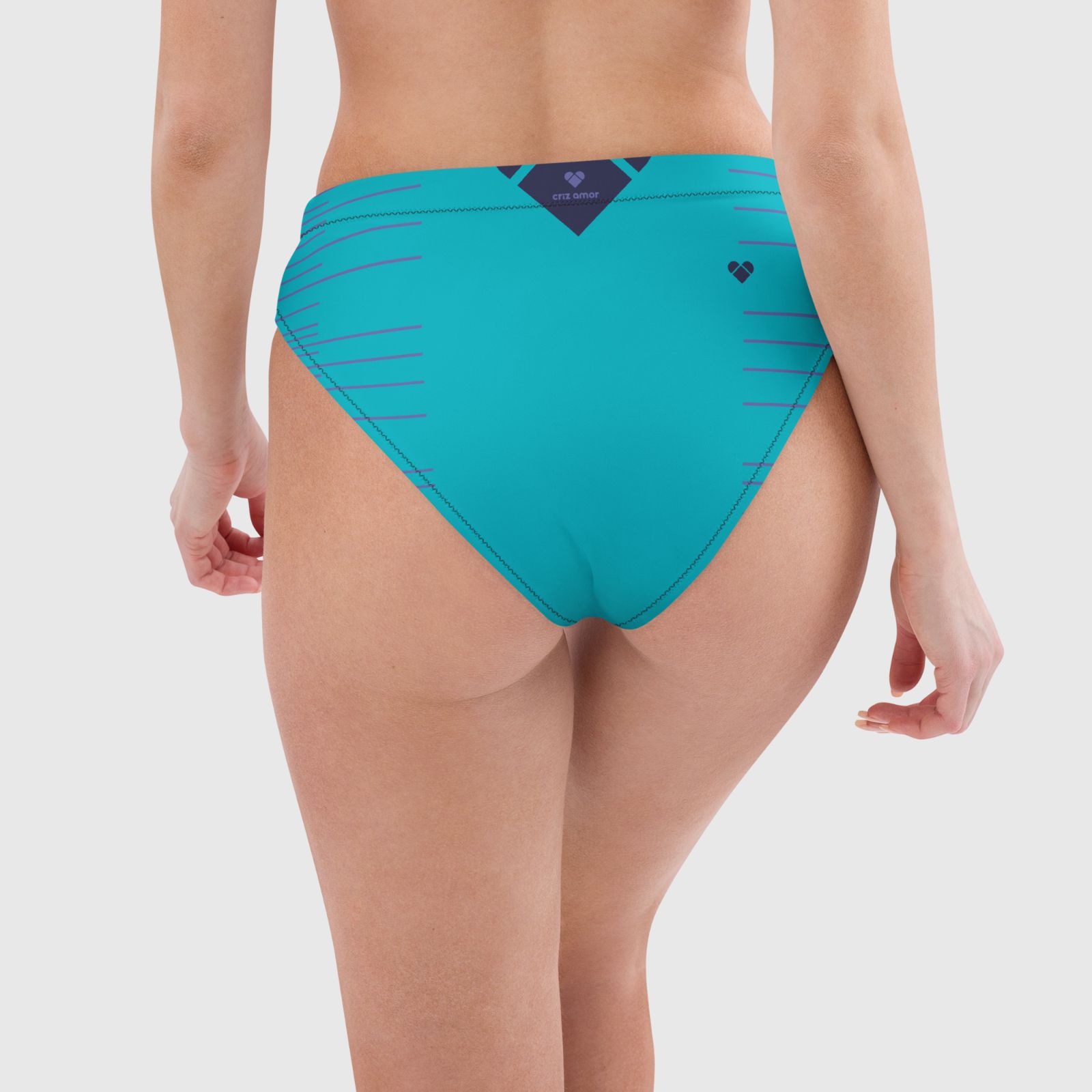 CRiZ AMOR's Turquoise Dual Bikini Bottom