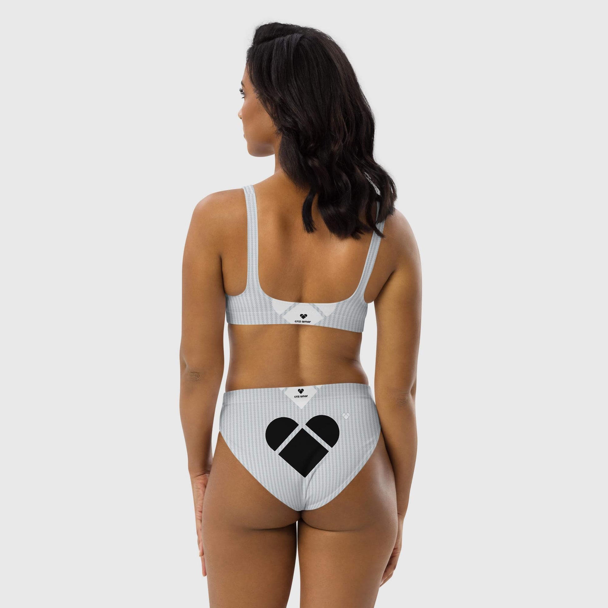 Distinctive Heart Logo Bikini | Serene Gray Lovogram Collection