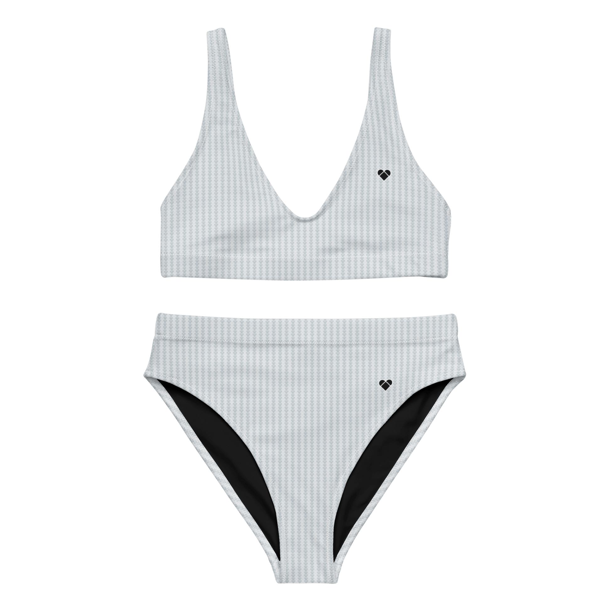 Gray Lovogram Recycled High-Waisted Bikini for Women | CRiZ AMOR