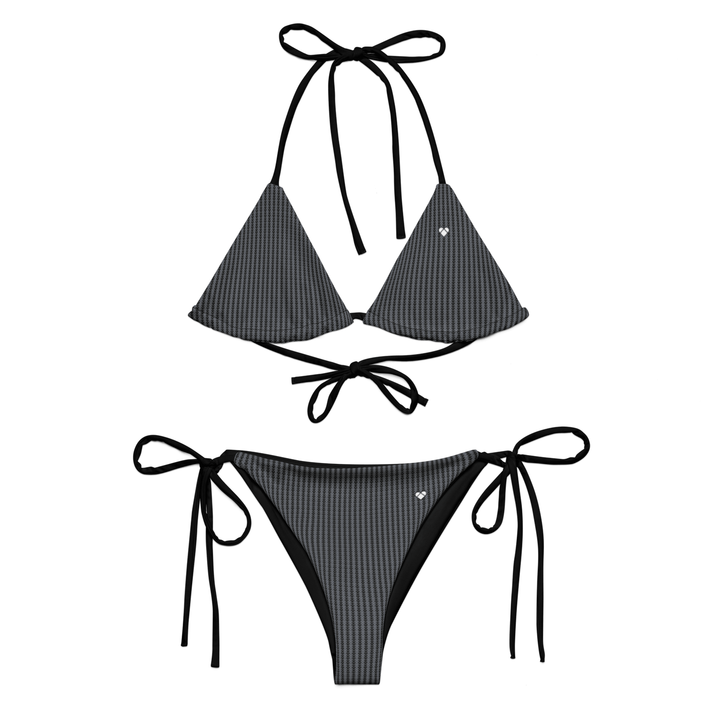 Black Lovogram Geometric Heart Bikini from CRiZ AMOR
